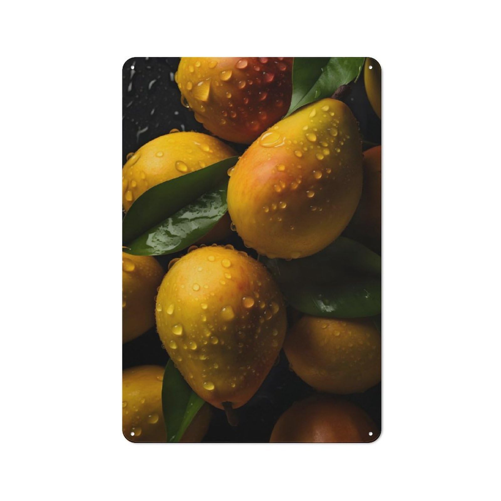 Junmoney Mangoes Retro Metal Plaque 30X20cm For Lounge Or Reading Corner, Winter Wall Decor For Reading Corner Decorators