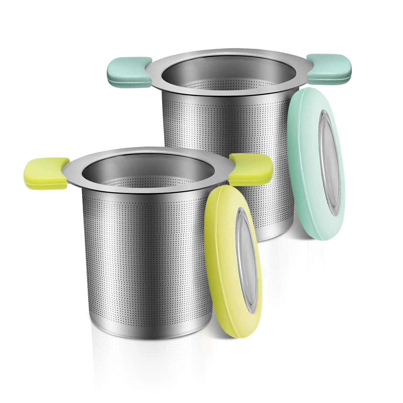 Stainless Steel Tea Infuser, Premium Tea Strainer with Two Handles & Large Capacity for Loose Tea Leaf, Classic Metal Mesh Tea Filter for Cups, Mugs, Teapots (Style 3)