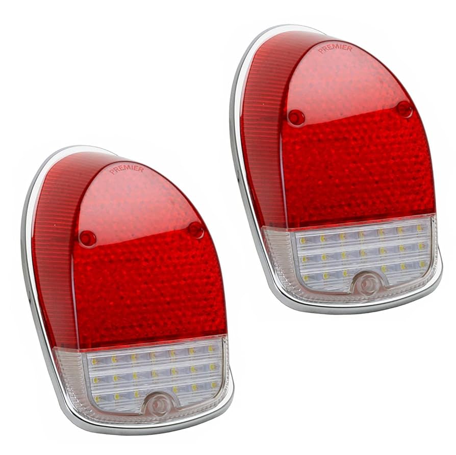 Amazon.com: Moore Parts LED Tail Light Lens, Red With Clear