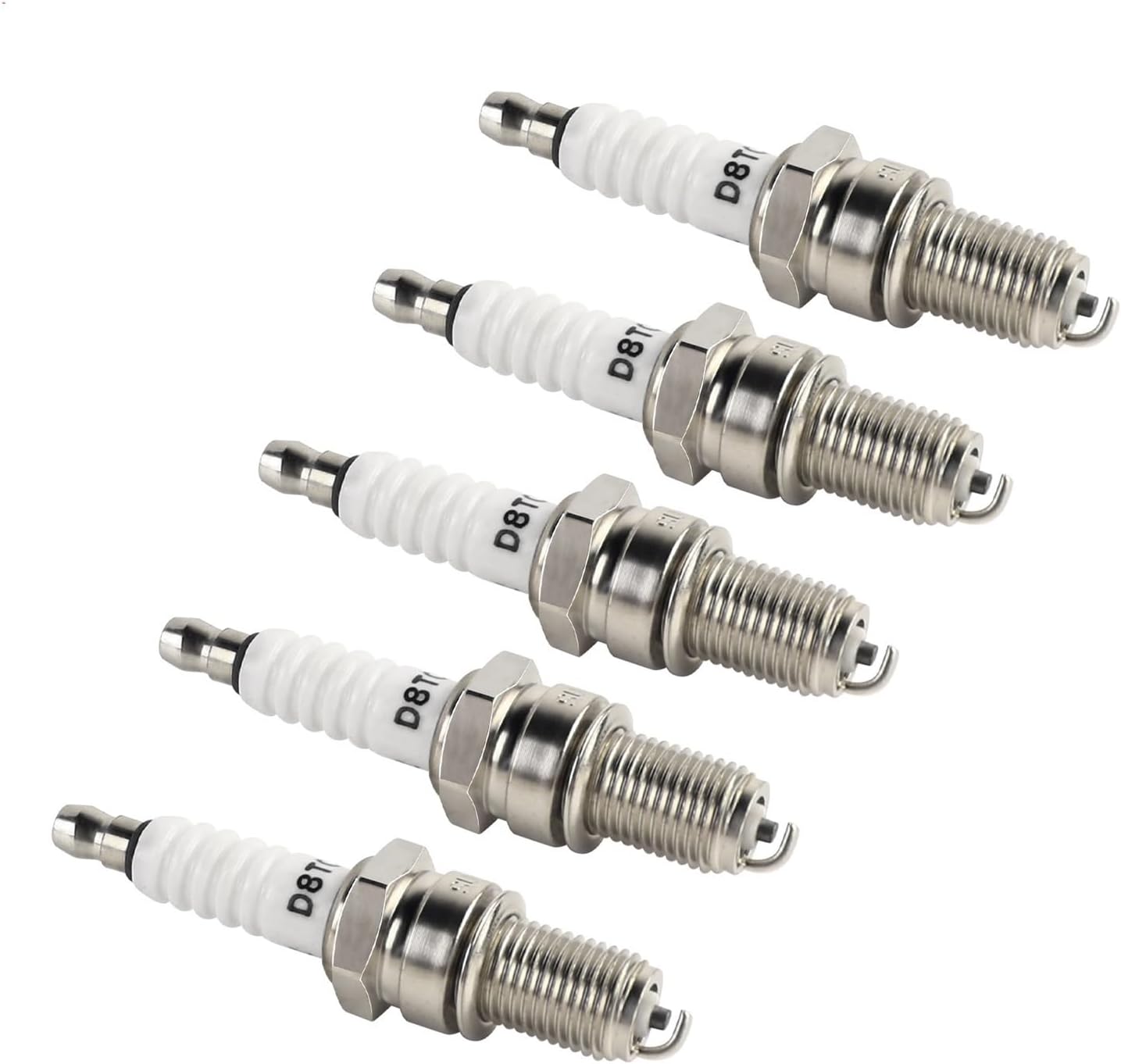 5pcs Motorcycle Spark Plug D8TC for CG Series 125cc 150cc 200cc 250cc 4 Stroke Off-road ATV Dirt Bike Go Kart Moped Scooter