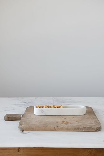 Miniatura 3 de Creative Co-Op Plato de galletas de mármol blanco grande