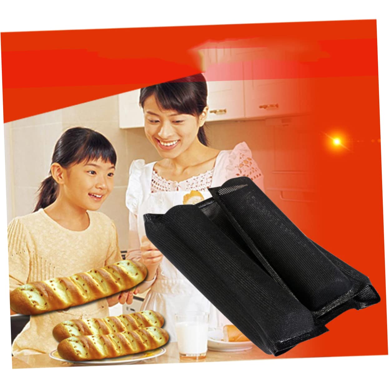 PRETYZOOM Multi-purpose 12 Inch Bread Baking Mold Non-stick Silicone Ideal for Baking Bread Cake Cornbread and More Easy to Use