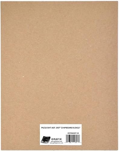 Miniatura 14 de Grafix de peso medio, láminas de madera prensada de 12 x 12 pulgadas, paquete de 25 unidades de color blanco.