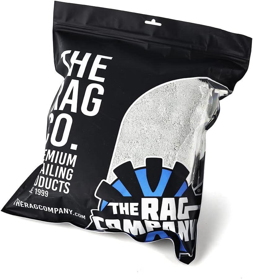 The Rag Company - Eagle Edgeless 500 (4-Pack) Professional Korean 70/30 Blend Super Plush Microfiber Detailing Towels, 500GSM, 16in x 16in, Ice Grey : Automotive