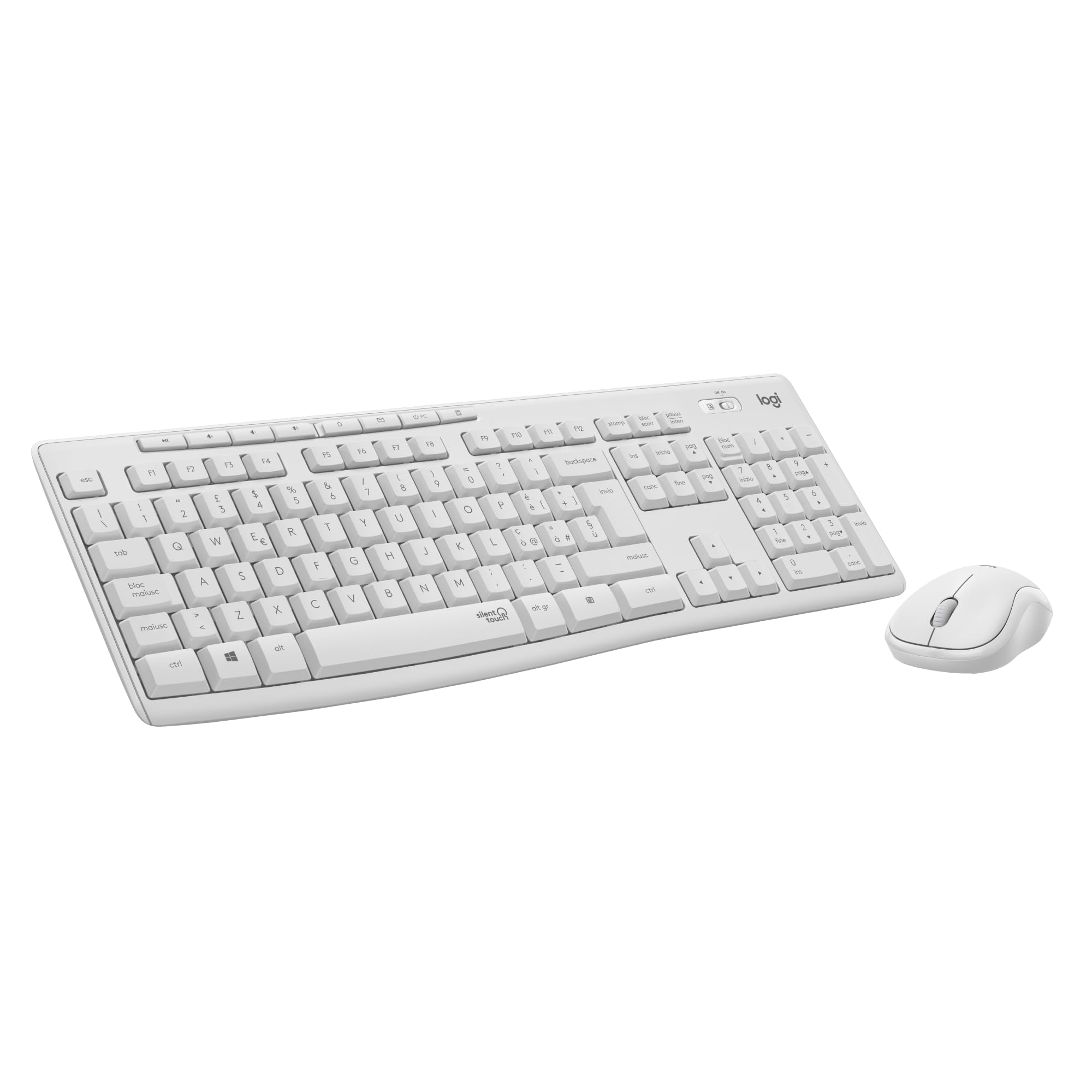 Logitech Mk295 Silent-bianco