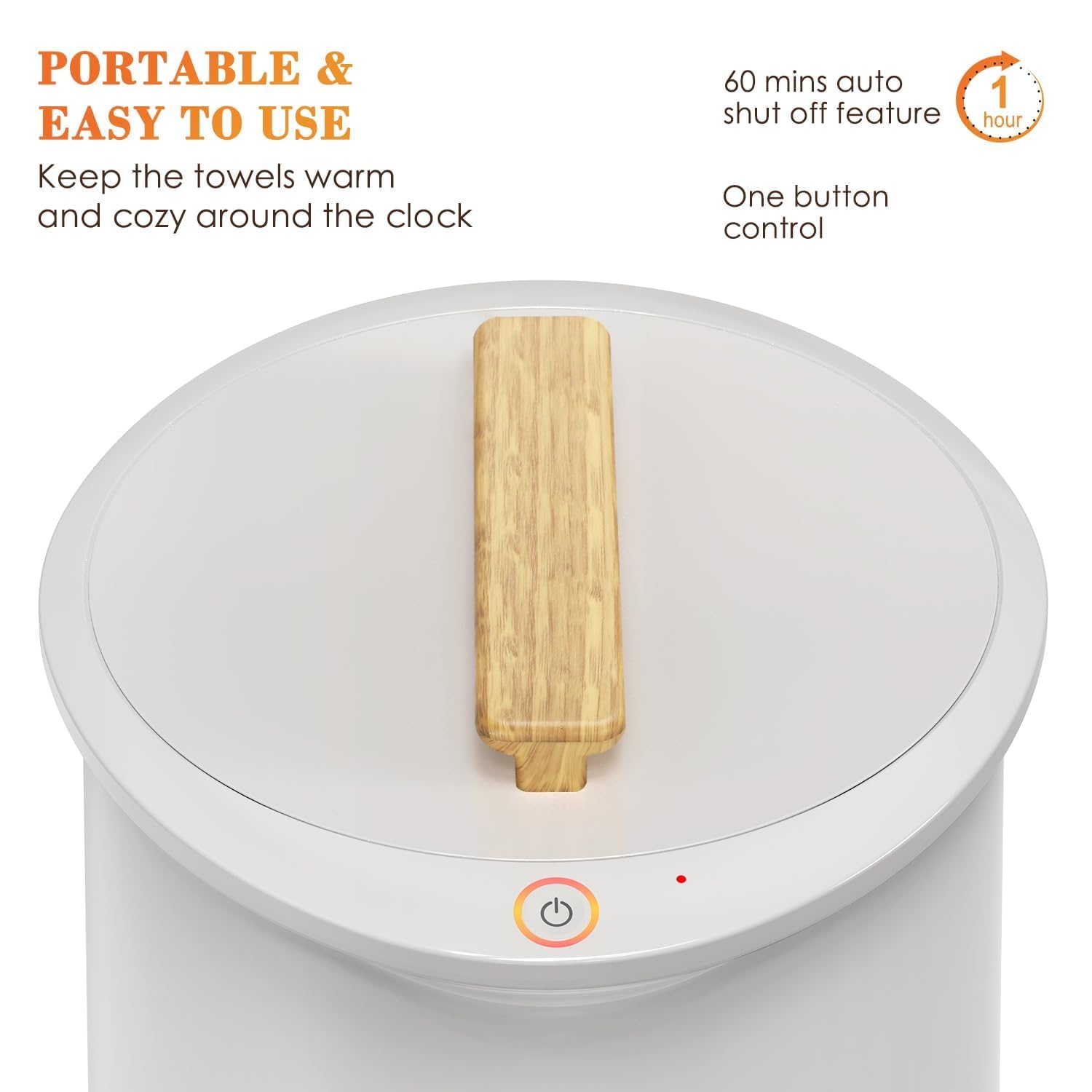 Keenray Bucket Towel Warmers, Luxury Towel Warmer, Large Towel Warmer for Bathroom, Auto Shut Off, Fits Up to Two 40"X70" Oversized Towels, Bathrobes, Blankets, PJ's and More, Grey, CL1