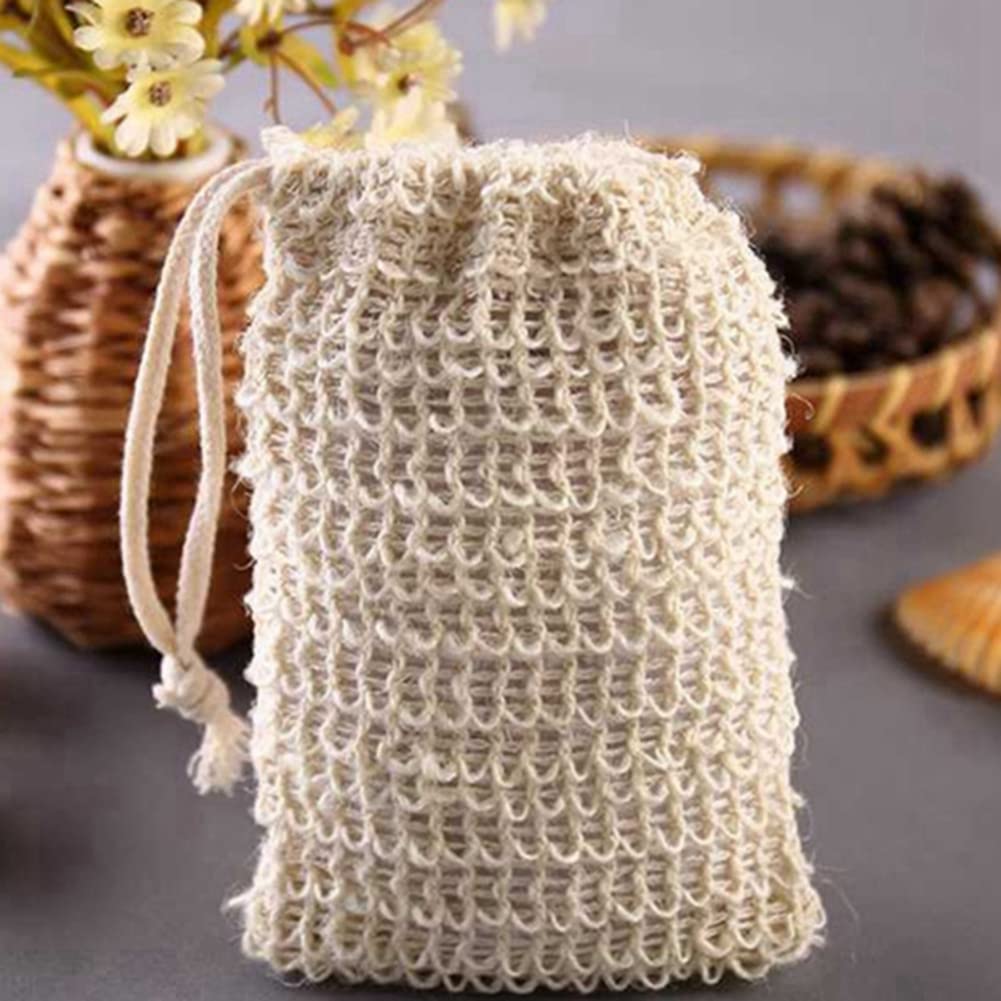 Orton 50 sacchetti per sapone da bagno in sisal, in sisal naturale, per sapone esfoliante