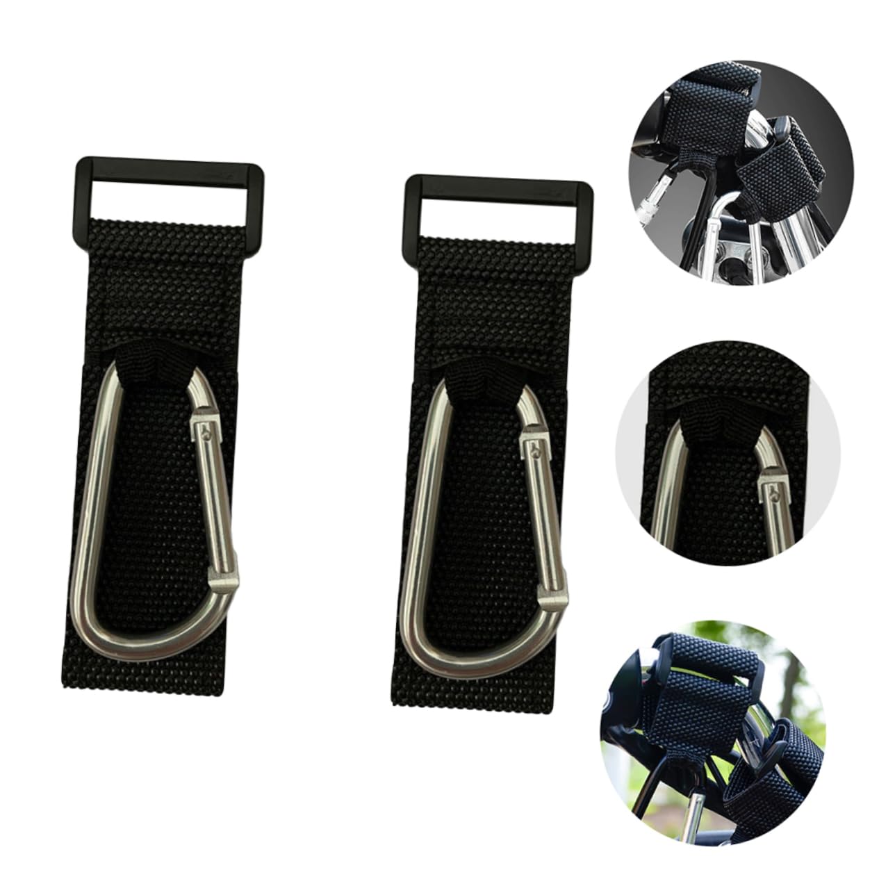 MERRYHAPY 2Pcs Stroller Hooks Shaped Buggy Hanger for Diaper Bags Motorbike Hook Heavy Duty Bag Clips for Shopping Trolleys and Bicycles Secure and Convenient Carrying