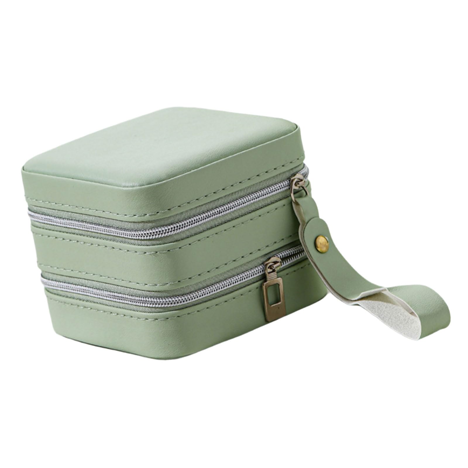 Unique PU Leather Jewelry Box Travel PU Leather Miniature Jewelry Case Portable Travel Organizer for Small Portable Organizer