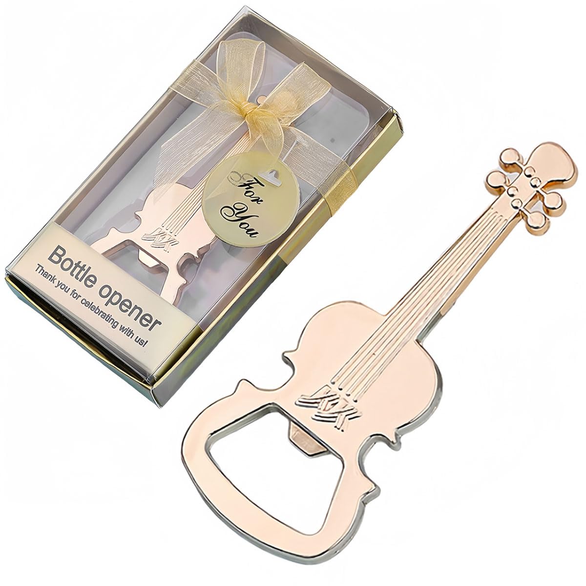 LanHong 1 pezzo/set apribottiglie a forma di chitarra birra apribottiglie chitarra regalo gadget da cucina per bevitori musica amante della chitarra (rosso 3