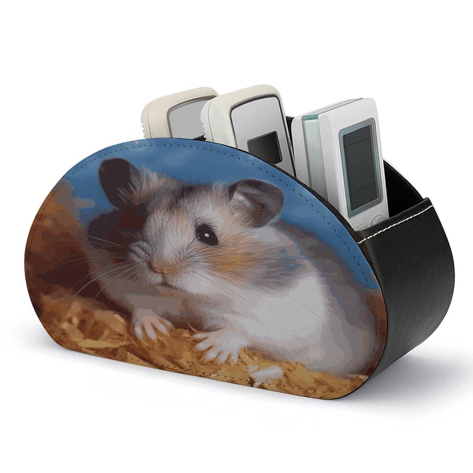 Btcowzrv Style Hamster Remote Control Holder With 5 Compartments