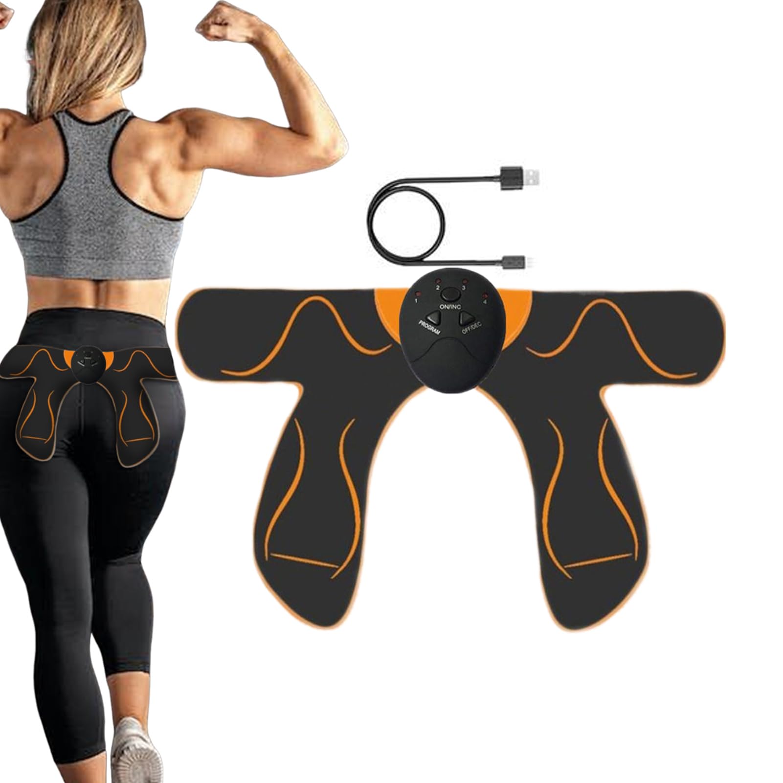 Entrenador De Cadera | Máquina Electrónica Para Glúteos - 6 Modos Ajustables Masajeador Para Sedentarismo Portátil Para Casa Gimnasio Viajes