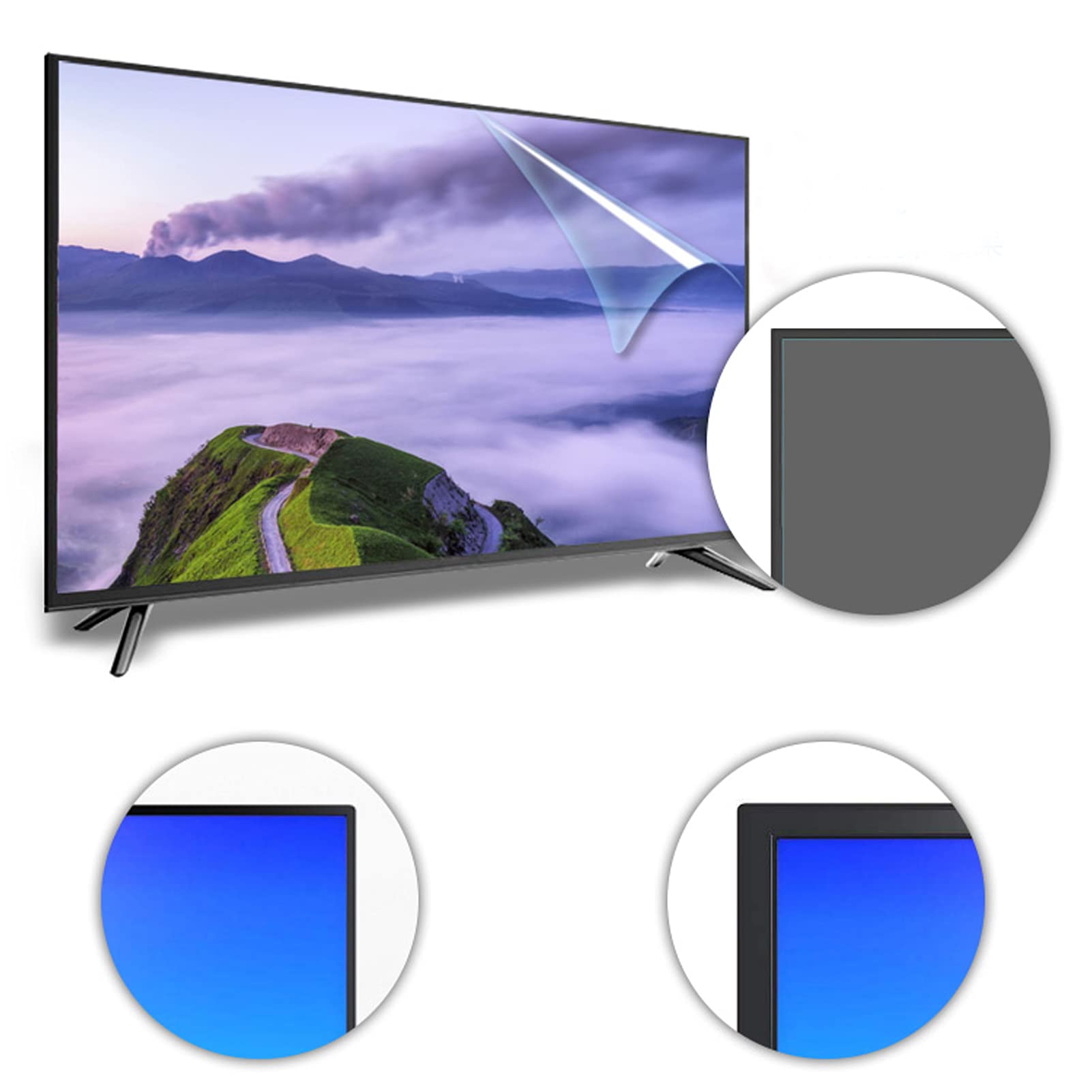 Lucha contra Elazul Clarodel Protector Dela Pantalla De Tvantideslumbrantepelícula Antiarañazosfiltro,Reducir Los Ojosfatiga Ytensión Ocular,para Hdtvlcdledframlessplasma3d,50" 1095 * 616