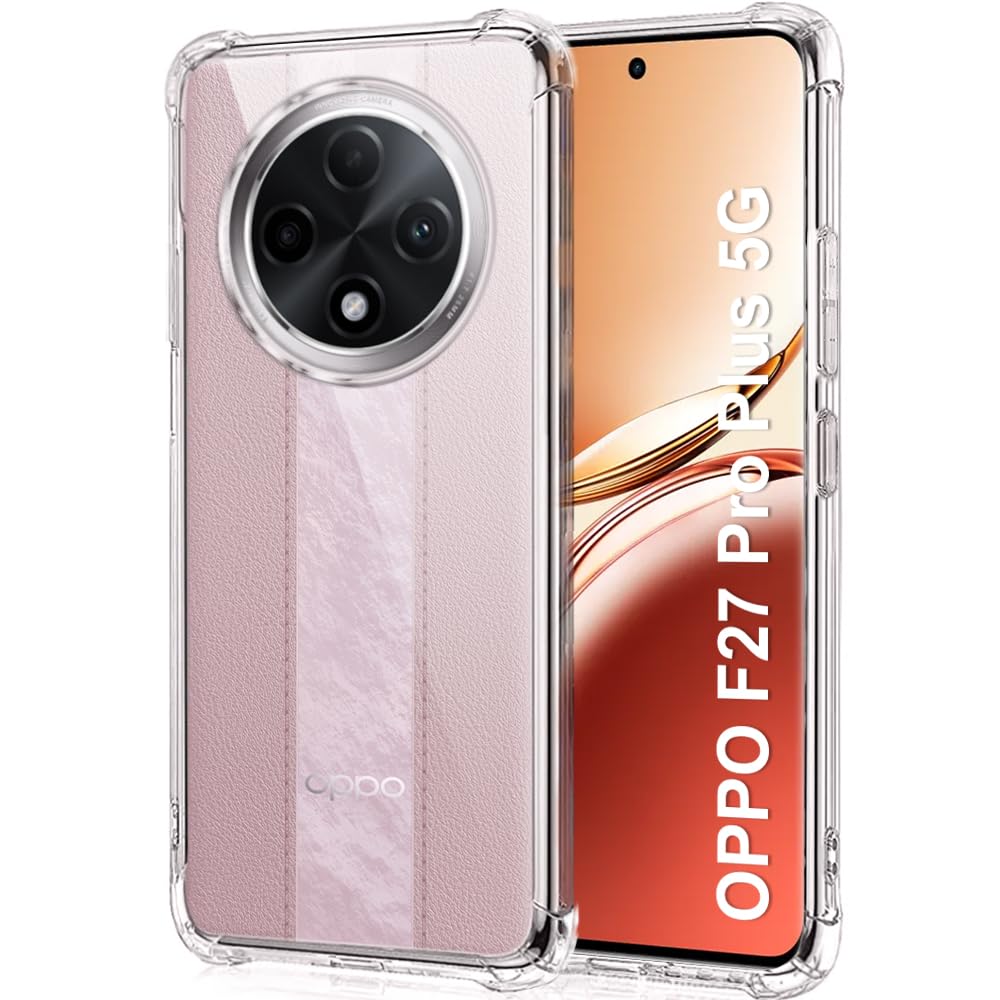 TheGiftKart Transparent Crystal Clear Back Cover Case for Oppo F27 Pro Plus 5G | Shockproof Soft TPU Case | Cushioned Edges for Ultimate Protection Back Case for Oppo F27 Pro Plus (TPU, Transparent) (B0D6WG3LNT) Amazon Price History, Amazon Price Tracker