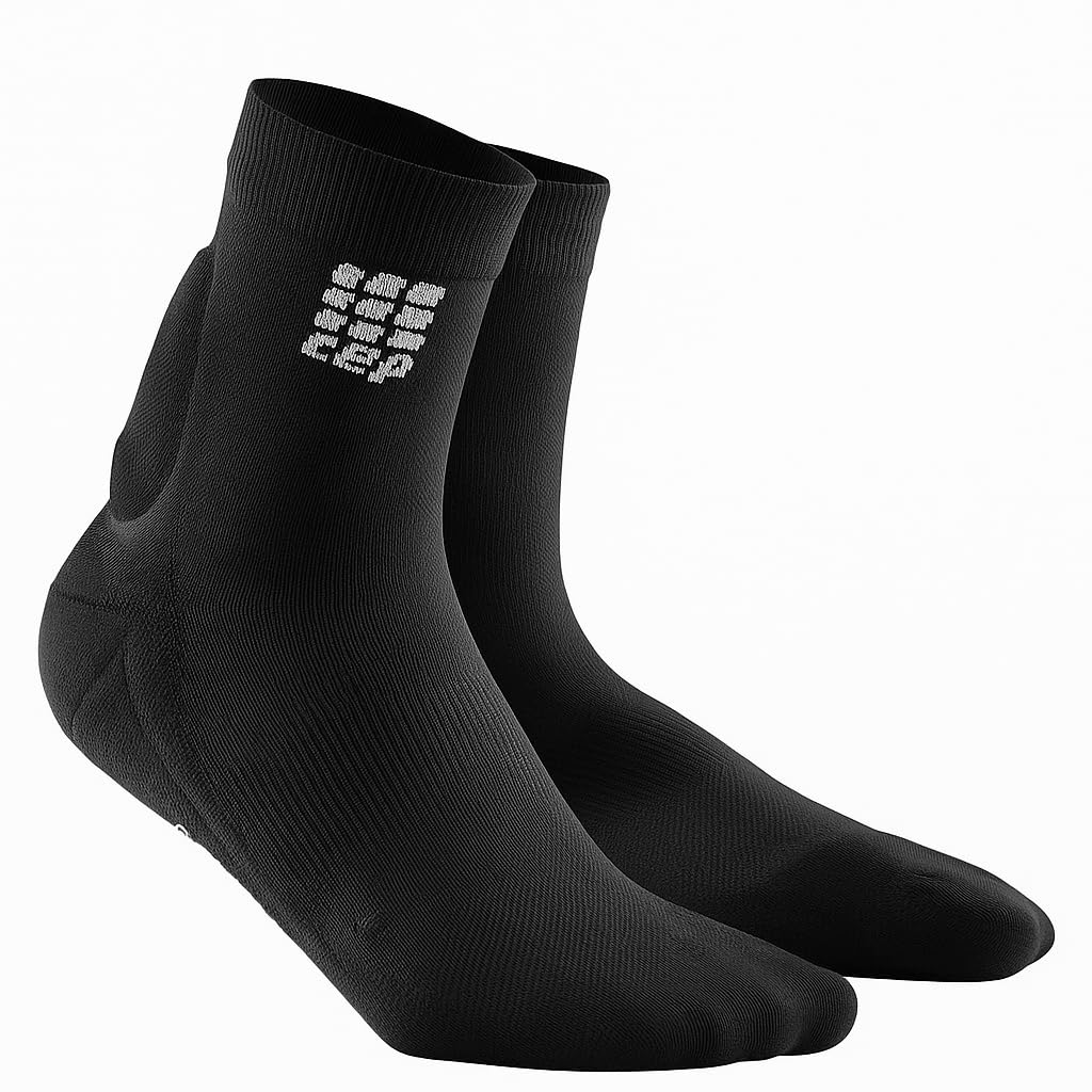 CEPMen's Mid Support Compression Achilles Support Short Socks | Injury and Recovery Muscle Stabilization