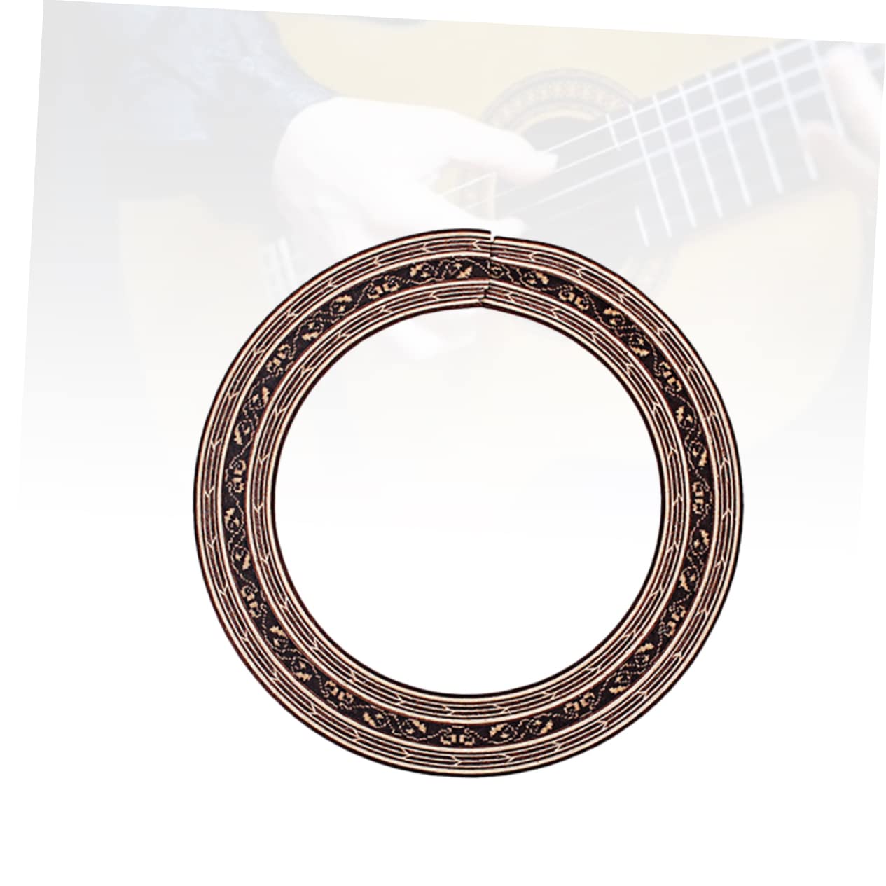 Yardwe Classical Guitar Oral Flower Guitar Hole Decals Sound Hole Inlay Rosewood Rosette Sticker 88mm Curved Strips