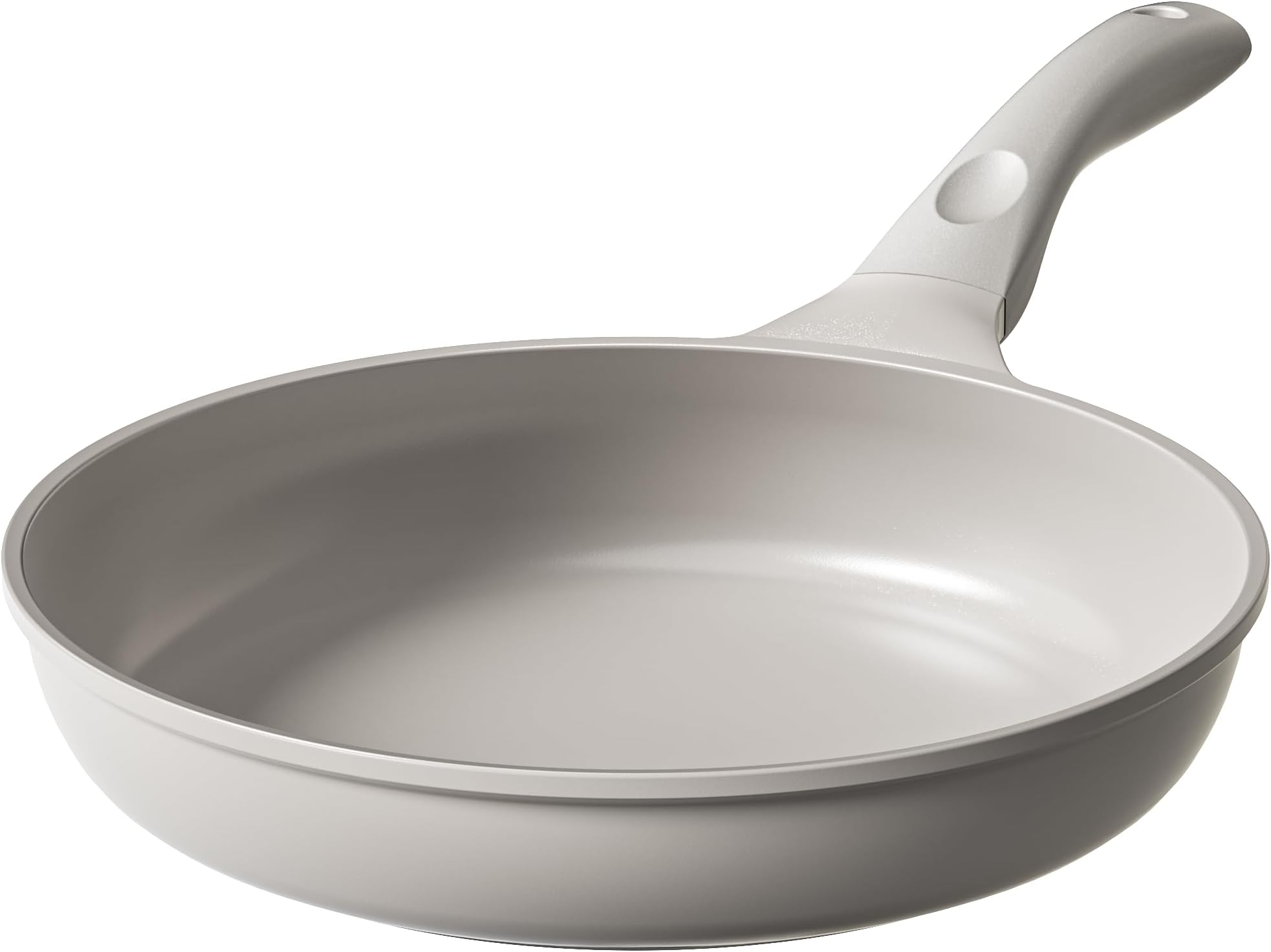 Non Stick Frying Pans, Ceramic Pan, Non-toxic Healty Skillet Omelet Pan with Heat-Resistant Handle, PFOA & PFAS Free, Compatible with All Stovetops, Dishwasher Safe, Even Heating, Gray, 11"