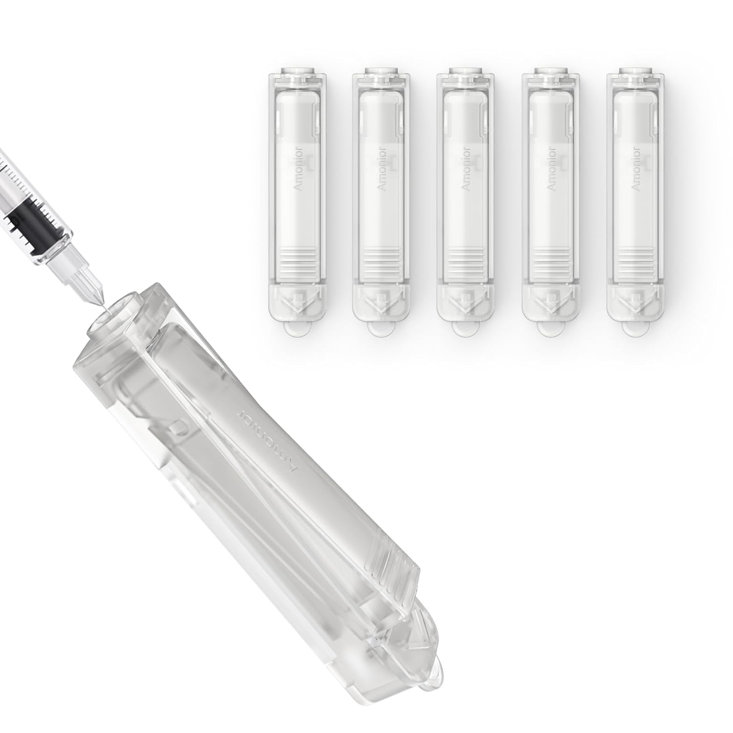 Sharps Container, FSA/HSA Eligible Needles Clip for Syringes with Needle Sharps Containers for Home and Travel Use (5 Pack)