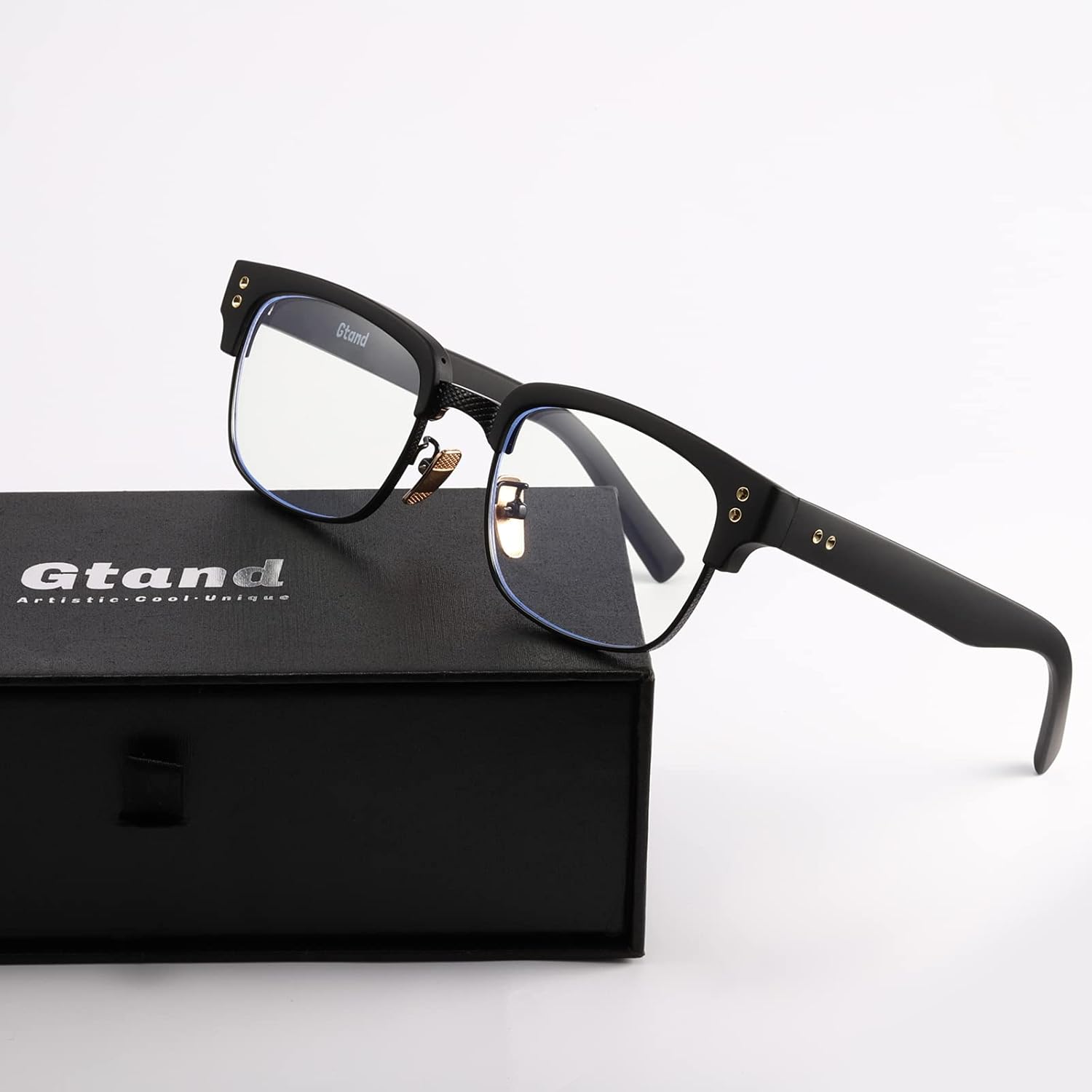 Gtand Vintage Retro Rectangle TR90 Frame Sunglasses For Men Women Fashion Semi-Rimless Metal Sun Glasses Eyewear - Image 4