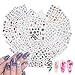 VETPW 32 Fogli Misto Adesivi Unghie Nail Art Stickers, Adesivi per Unghie Trasferimento d'acqua Decalcomanie Kit con Motivo Geometria Fiori Farfalla Labbra Lettera per Decorazione Nail Art Fai Da Te