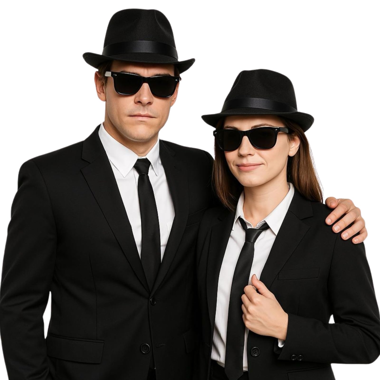 labreeze Set Of 2 Blues Hat and Glasses Set - Perfect for Hen Parties, Stag Dos, Themed Events, and Fancy Dress Party