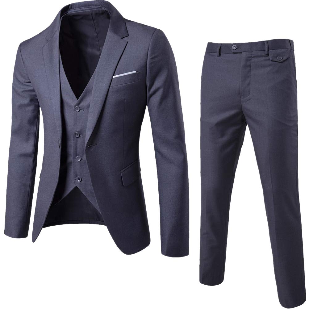 MISSMAOM Abito Uomo 3 Pezzi - Classico e Elegante - Matrimonio Festa e Affari