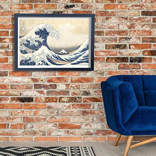 Affiche encadrée Katsushika Hokusai La Grande Vague de Kanagawa taille M Spiffing Prints - 3