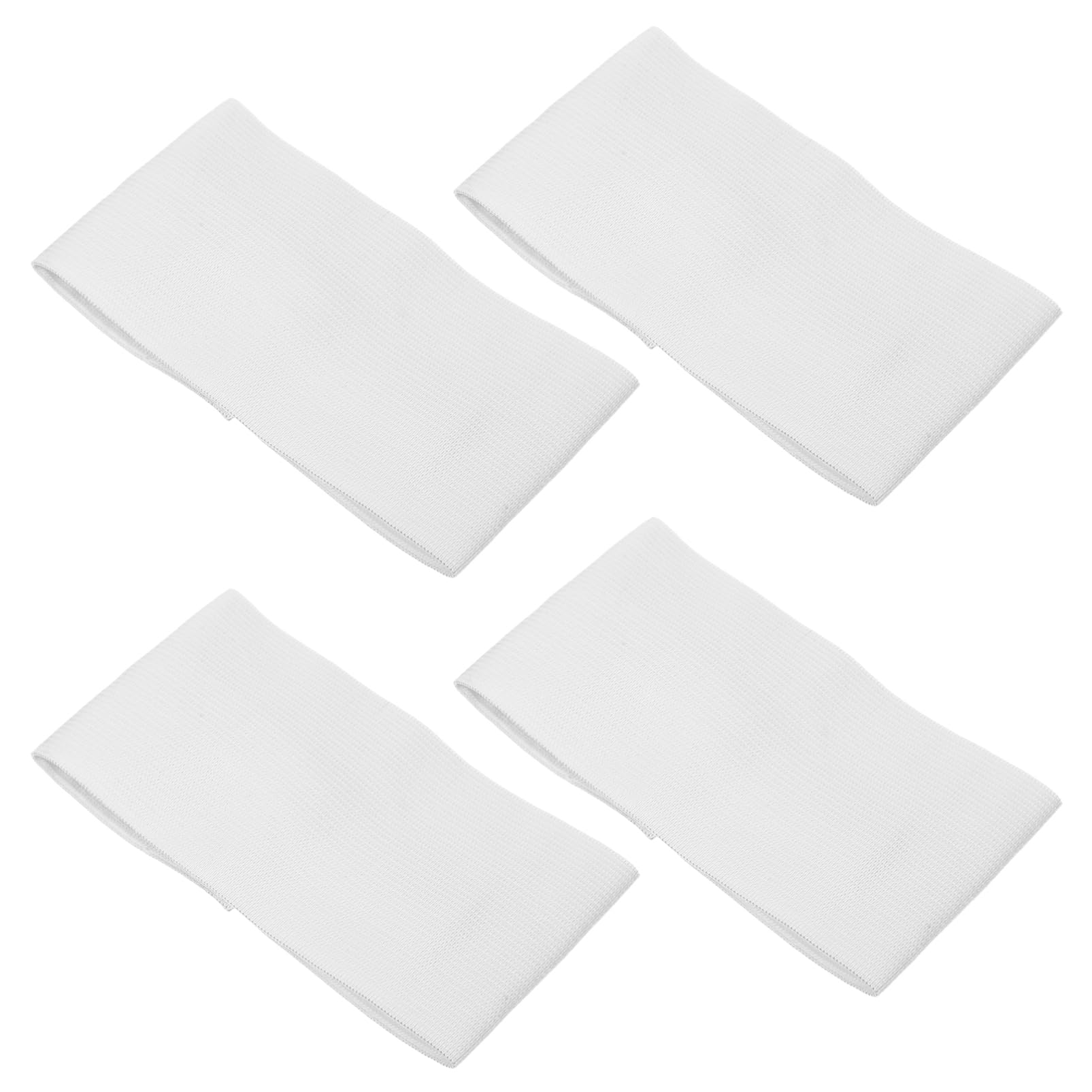 Mipcase 4pcs Soccer Captain Arm Band White Sports Armband Durable Adjustable Captain Armband for Youth Soccer Players