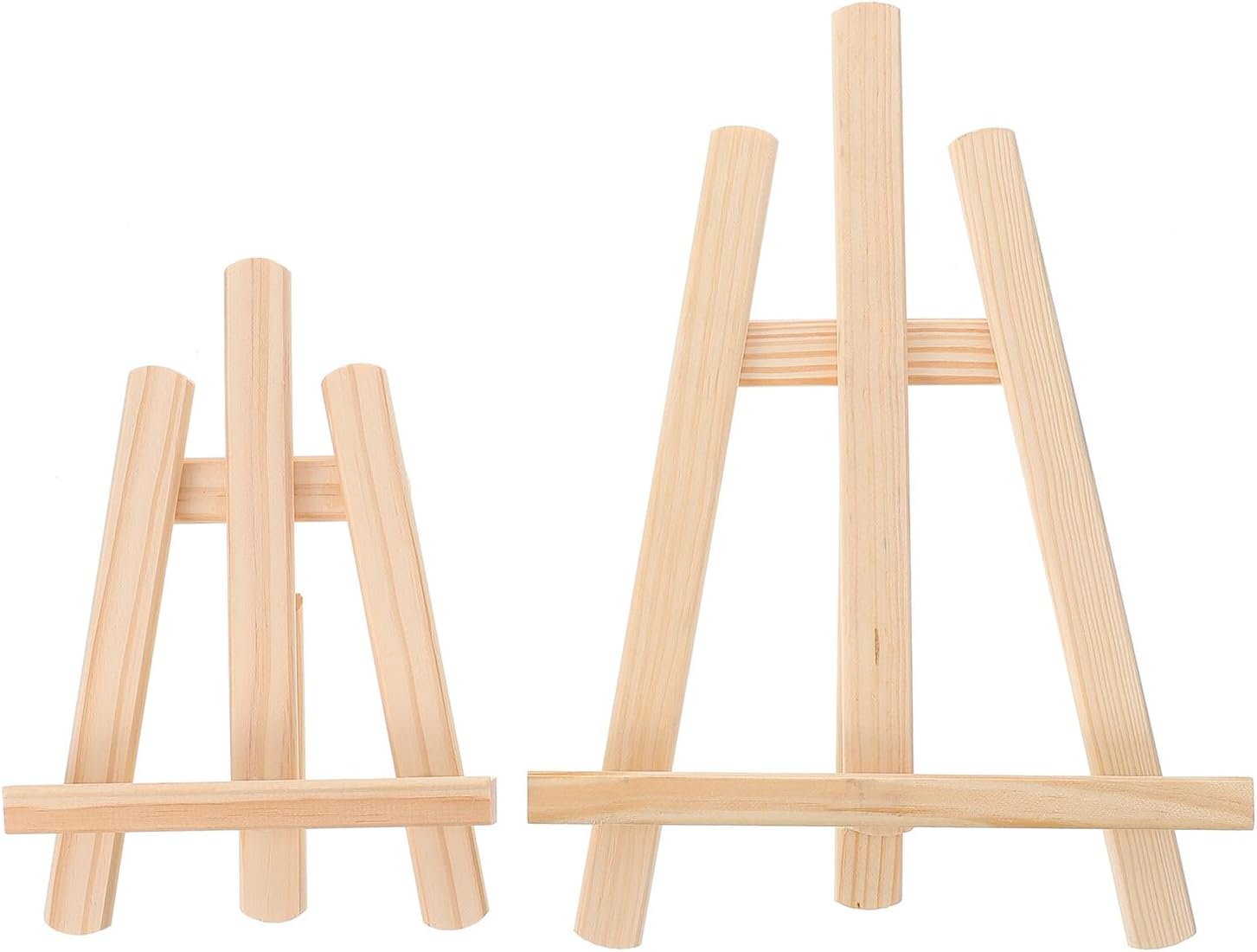 jojofuny Wooden Foldable Tablet and Phone Stand 2pcs Set, Mini Desktop Picture Frame Tripod Holders, Portable Mobile Phone Support for Office and Bedroom Use, Compatible with Tablets