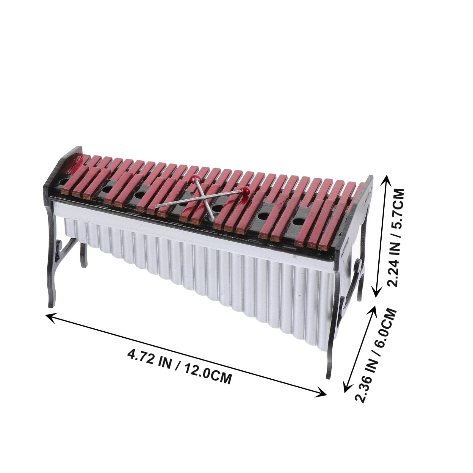Mipcase Mini Marimba in Resina Decorazione per Casa e Scrivania Strumento Percussione Artigianale Adatto per Miniature e Lavori da Te