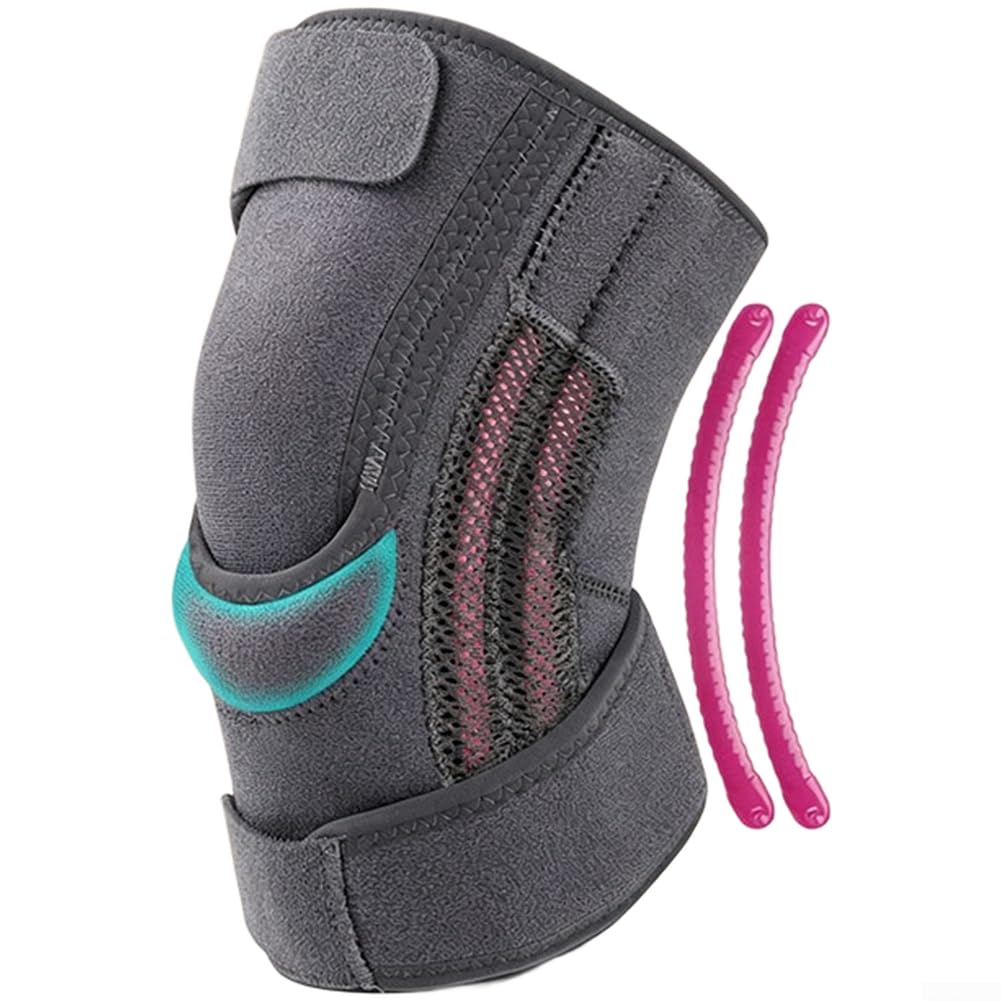 Rodilla transpirable con correas dobles para hombres y mujeres, rodilla