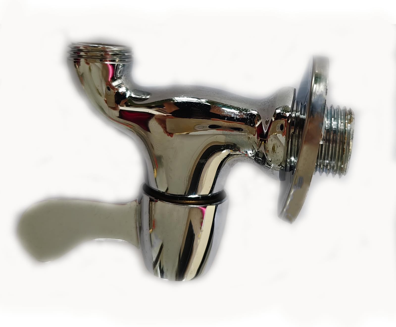 Single Handle Cold Water Bibcock, ABS Laundry Sink Tap, Chrome Finish