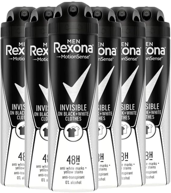 Rexona Men Antyperspirant w Sprayu, Ochrona Przez 48 Godzin, 6 x 150 ml