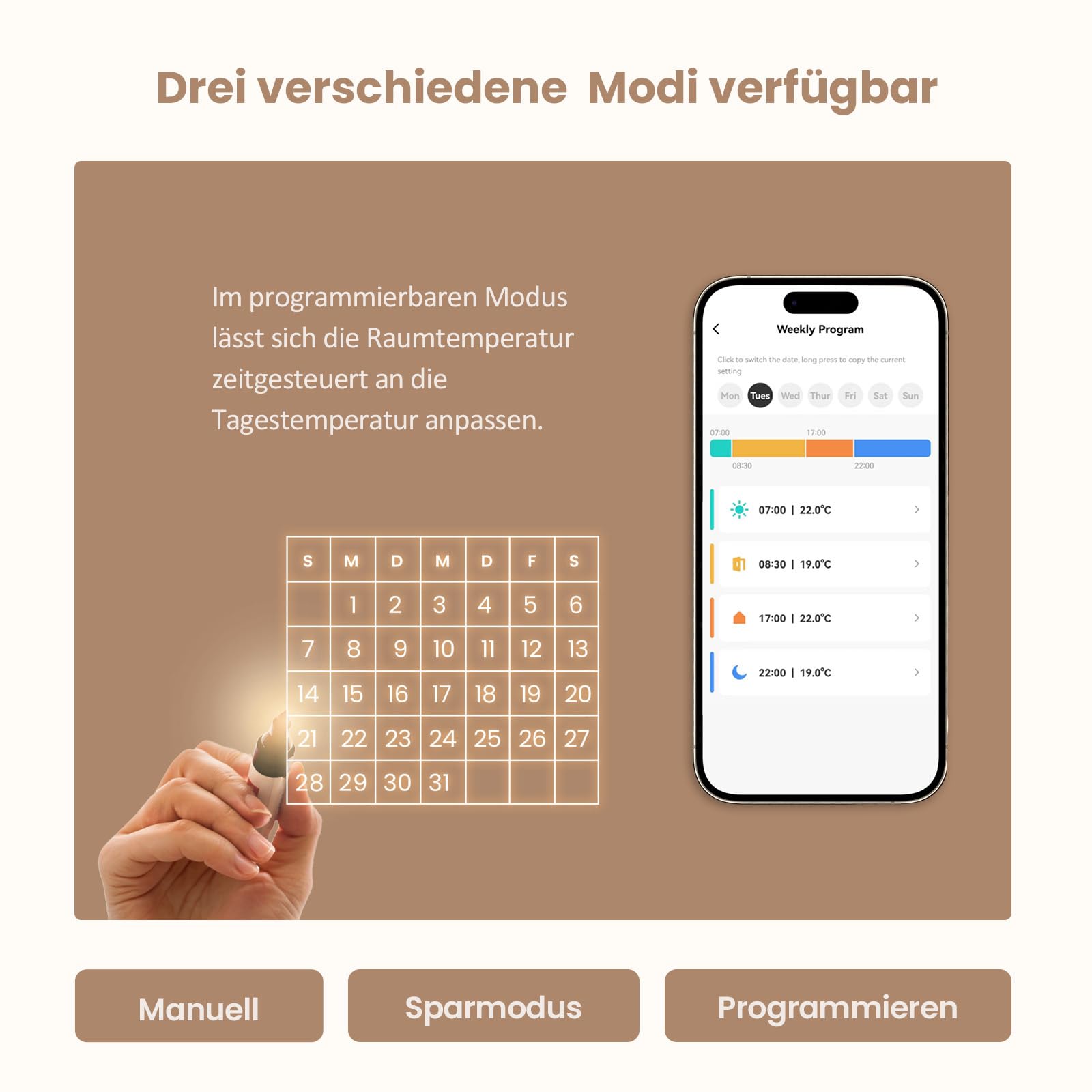 EMKE Smart Heizkörperthermostat Kit, Intelligenter Heizung Thermostat inklusive Tuya Zigbee 3.0 Gateway mit App-Funktion, kompatibel mit Alexa & Google Home, M30*1,5mm, 6 Adapter