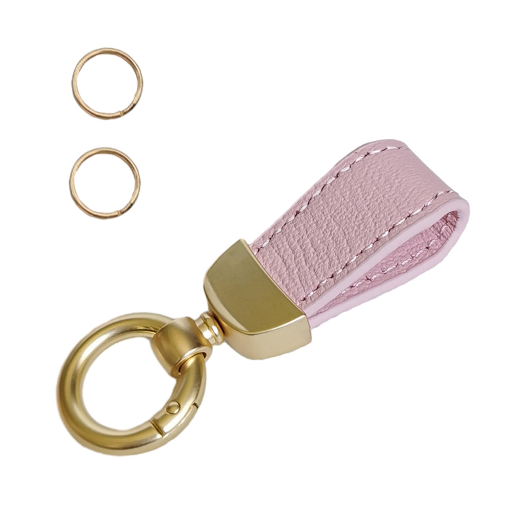 Boethesi Sheepskin Car Keychain for Women, Car Key Fob Holder,Genuine Leather Keyring Chain Cute Leather Rope Pendant