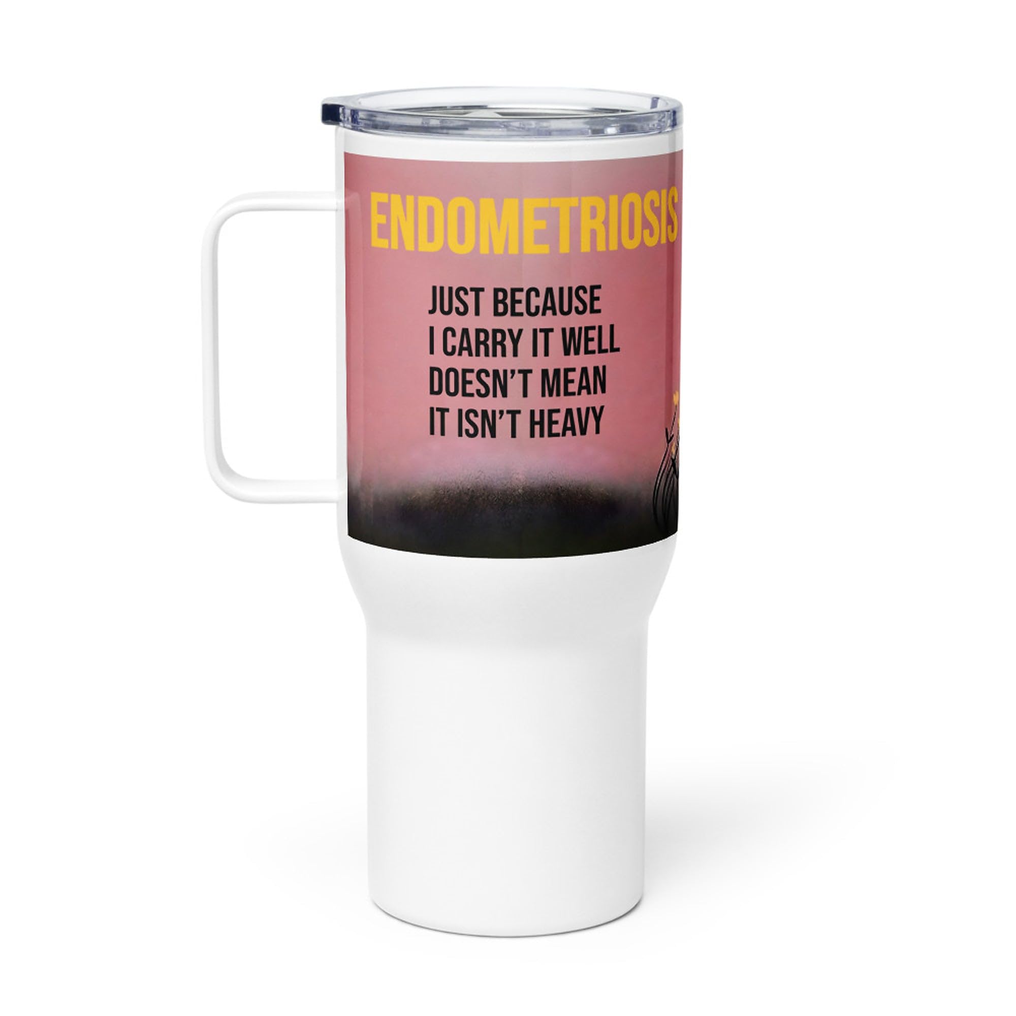 Taza de Viaje Endometriosis con Asa, Regalo para la Comunidad Endo