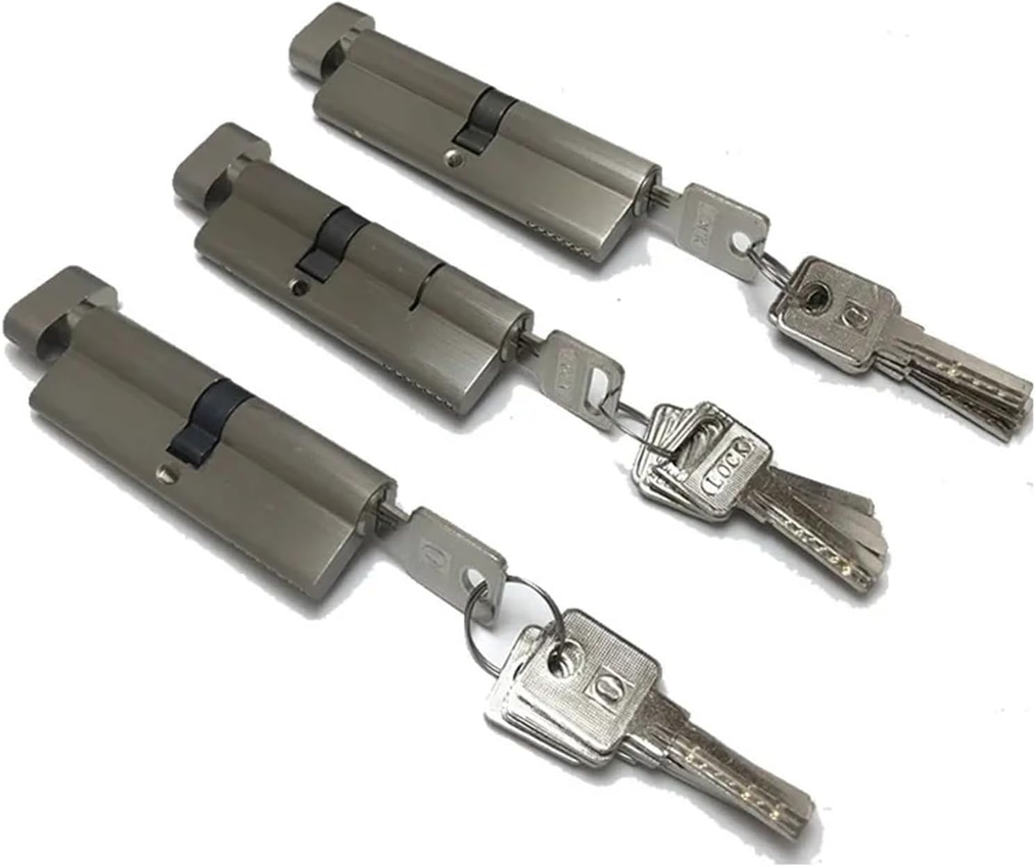 Door Lock Cylinder Cores 5keys Height 32mm with One Side 1Pcs(Length 80mm)