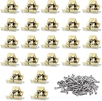 Vista 11 de Luomorgo Paquete de 24 cierres de doble rodillo con cierre de lanza para puerta de armario y armario, bronce antiguo