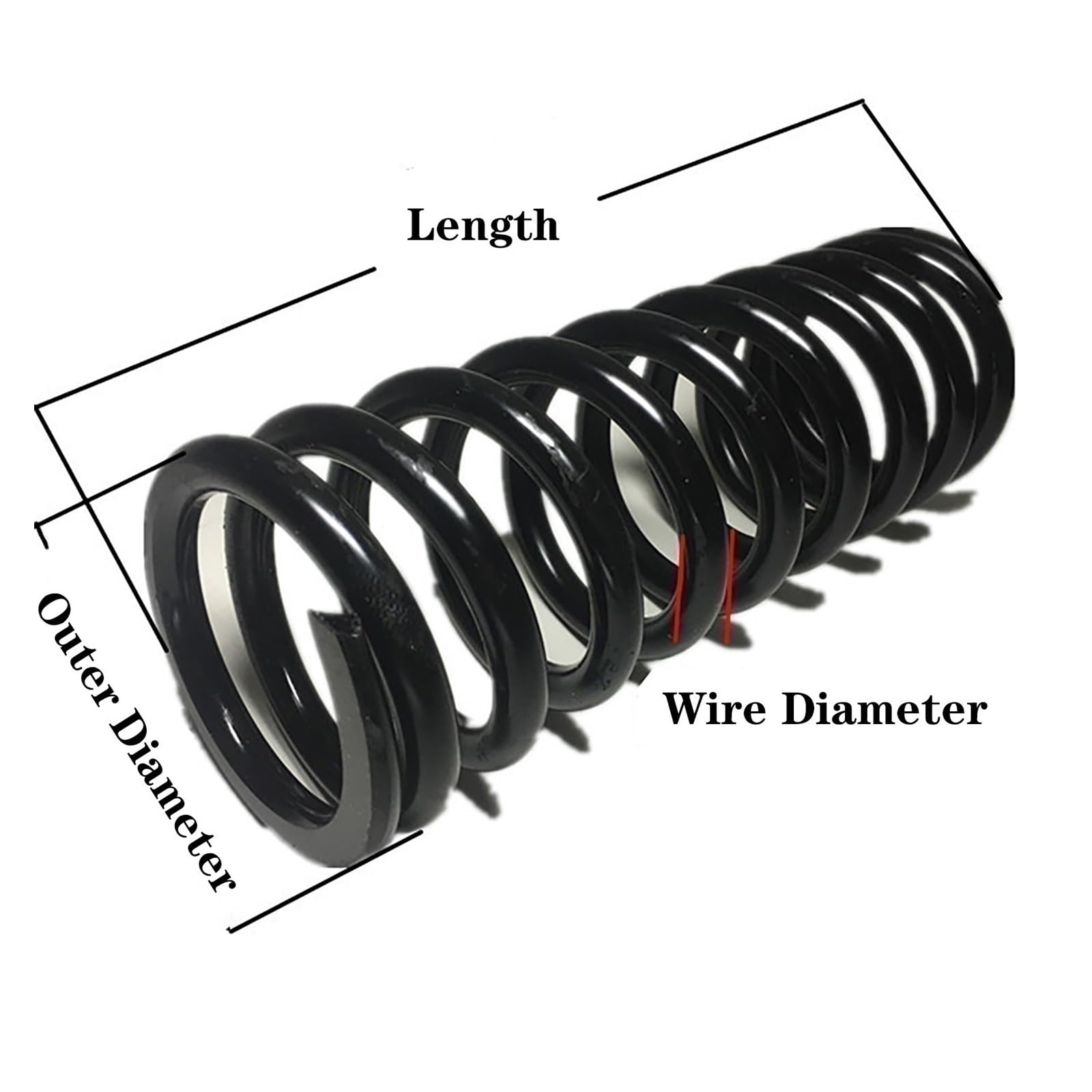 1 sztuk 12x100x (200-300) mm, sprężyna sprężka elastyczna, średnica drutu 12 mm, średnica zewnętrzna 100 mm, (200-300) mm, 65 mn