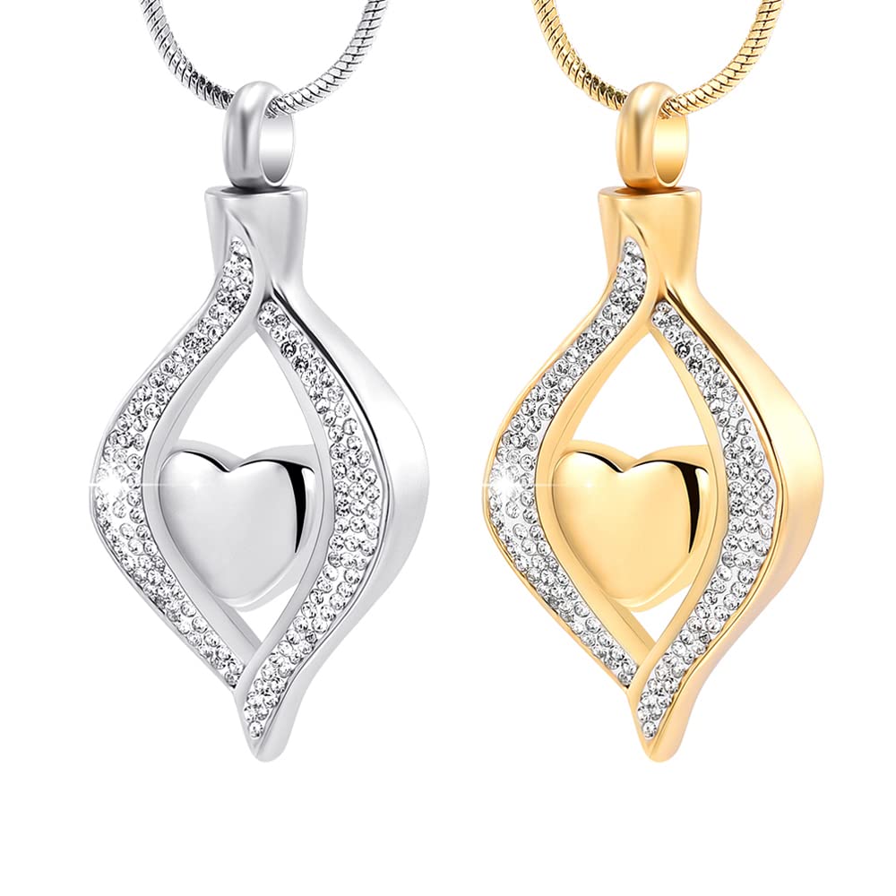 Minicremation Cremation Jewelry for Ashes Eye of My Heart Urn Necklace Pendants Ashes for Women Men Keepsake Memorial Urn Necklace for Pet Human, Metal, not — image 1