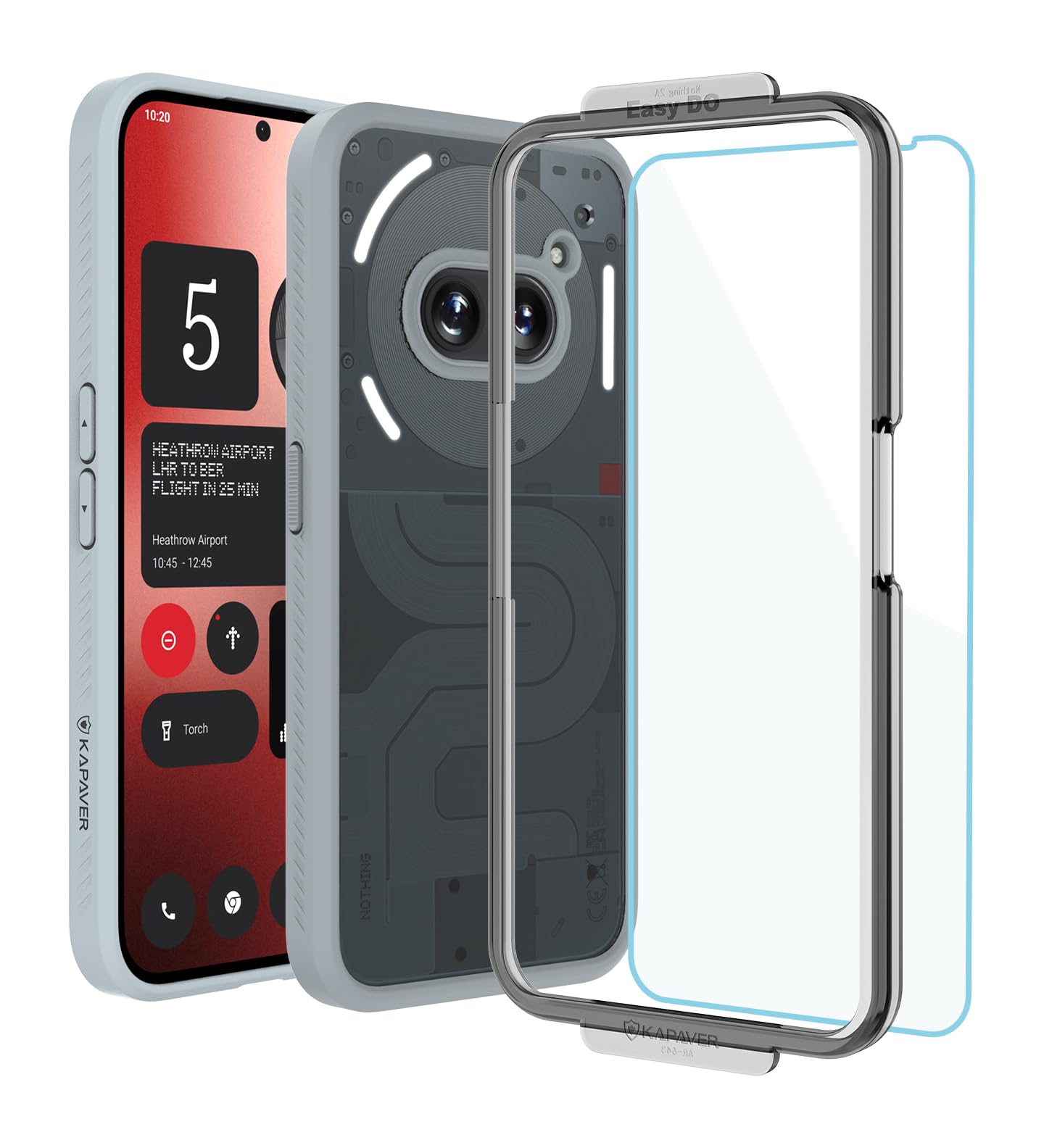 KAPAVER GT Series Clear Tempered Glass Screen Guard Protector for Nothing Phone 2a (Gray with 1P) (B0DCVYYZXJ) Amazon Price History, Amazon Price Tracker