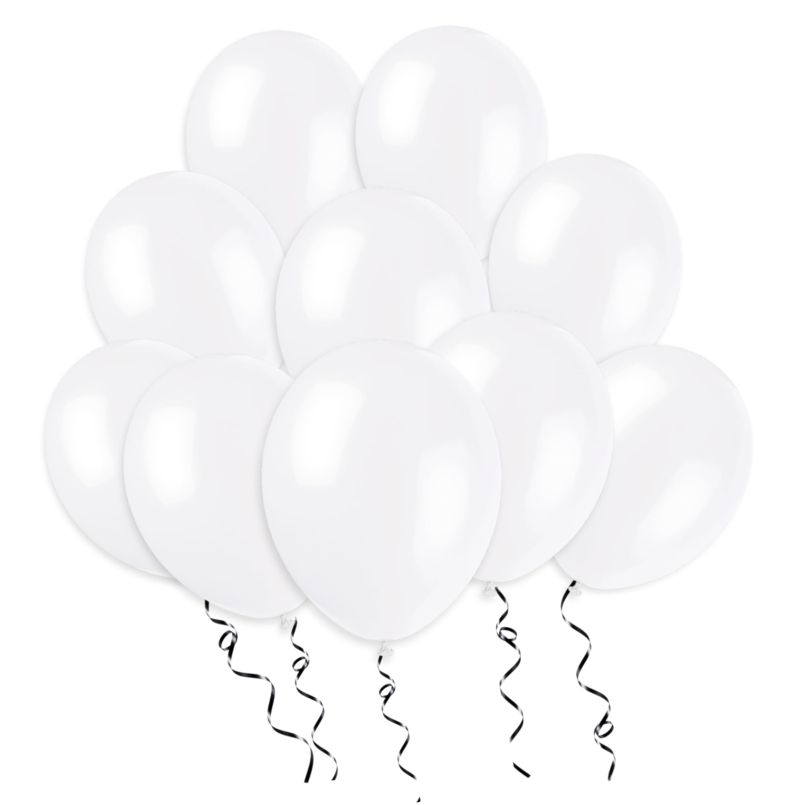Linen White Premium Latex Balloons (30cm) Pack of 10 - Party Decorations for Celebrations and Events