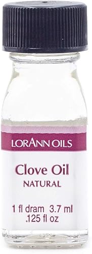 LorAnn Aceite de hoja de clavo SS Sabor natural, 1 botella de dram (0.0125 fl oz - 0.1 fl oz - 1 cucharadita)
