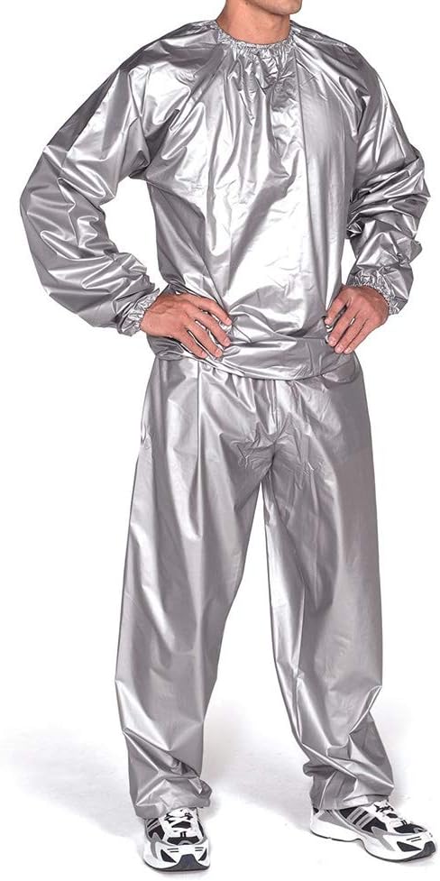 DMD Sauna Sweat Suit Weight Loss Gym Fitness Exercise Suit Workout for Men and Women - L : Everything Else