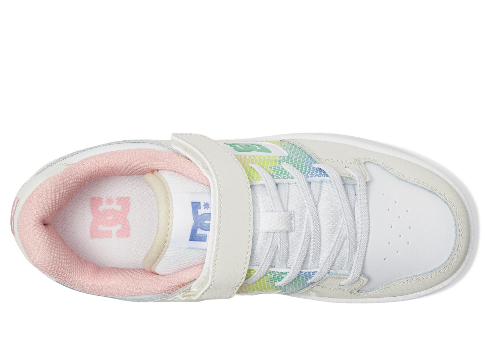 DC Manteca 4 V (Little Big Kid) Skate Shoe, White/Pink/Multi, 4.5 US Unisex