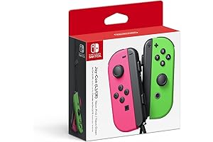 Neon Pink and Green Nintendo Switch Joy-Cons