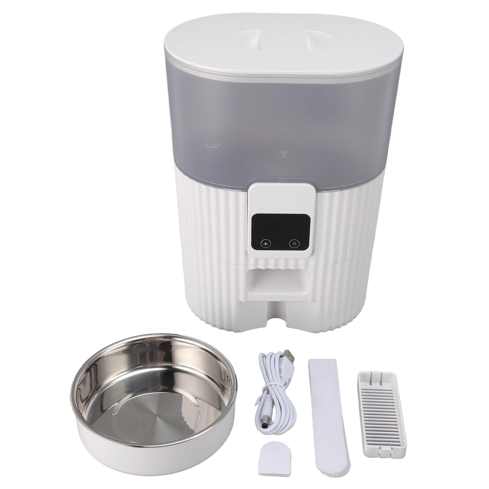 Dispenser Automatico di Cibo per Gatti, Alimentatore Automatico per Cani Controllo APP Staccabile da 2,4 GHz per Interni