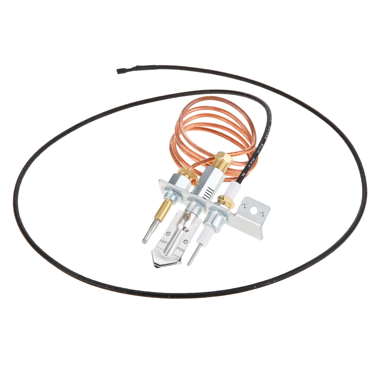 gohantee Burner Pilot Kit, 9.5" M9x1 Thermocouple Spark Ignition Kit Propane & Natural Gas Igniter for Water Heater Fire Pit & Fireplace DIY Replacement Parts