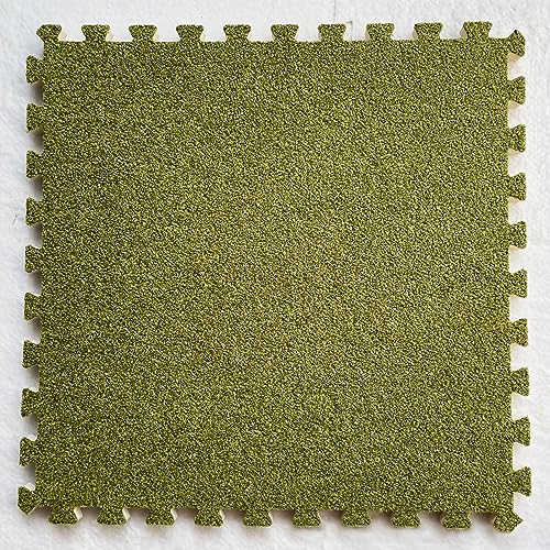 SYBNIKOLF Alfombras, alfombras mullidas, Tapete de Espuma de Rompecabezas de Felpa de 24 x 24 Pulgadas, Alfombra de área, Mantiene el Calor, Sala de Juegos, hogar, 24 Piezas, 96 pies Cuadrados.