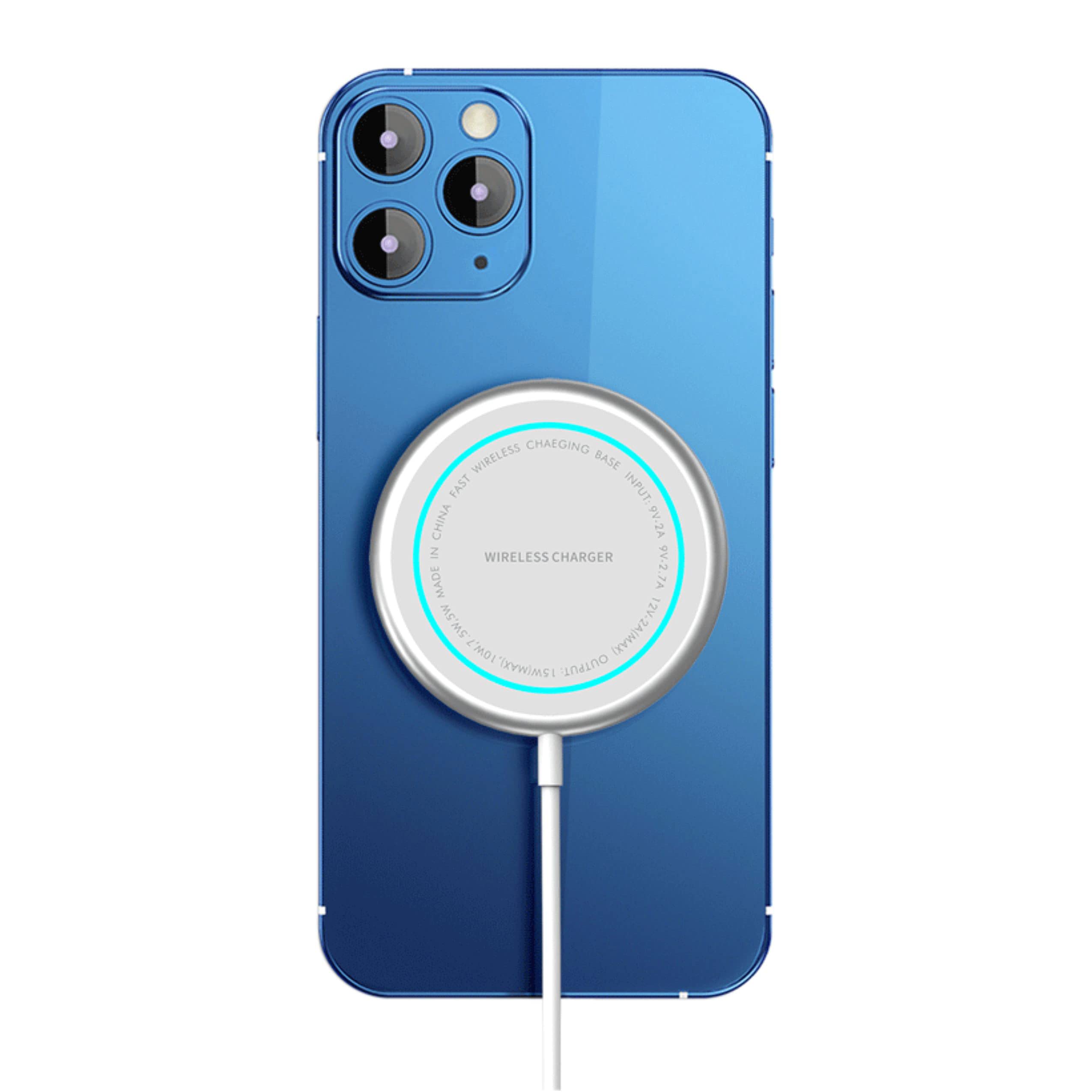 Tantra MagPower Compatible with Mag-Safe Wireless Charger, Magnetic Wireless Charging Pad Compatible with Mag-Safe on iPhone 12 Mini/iPhone 12/12 Pro/12 Pro Max/iPhone 13 Series (Aluminium)